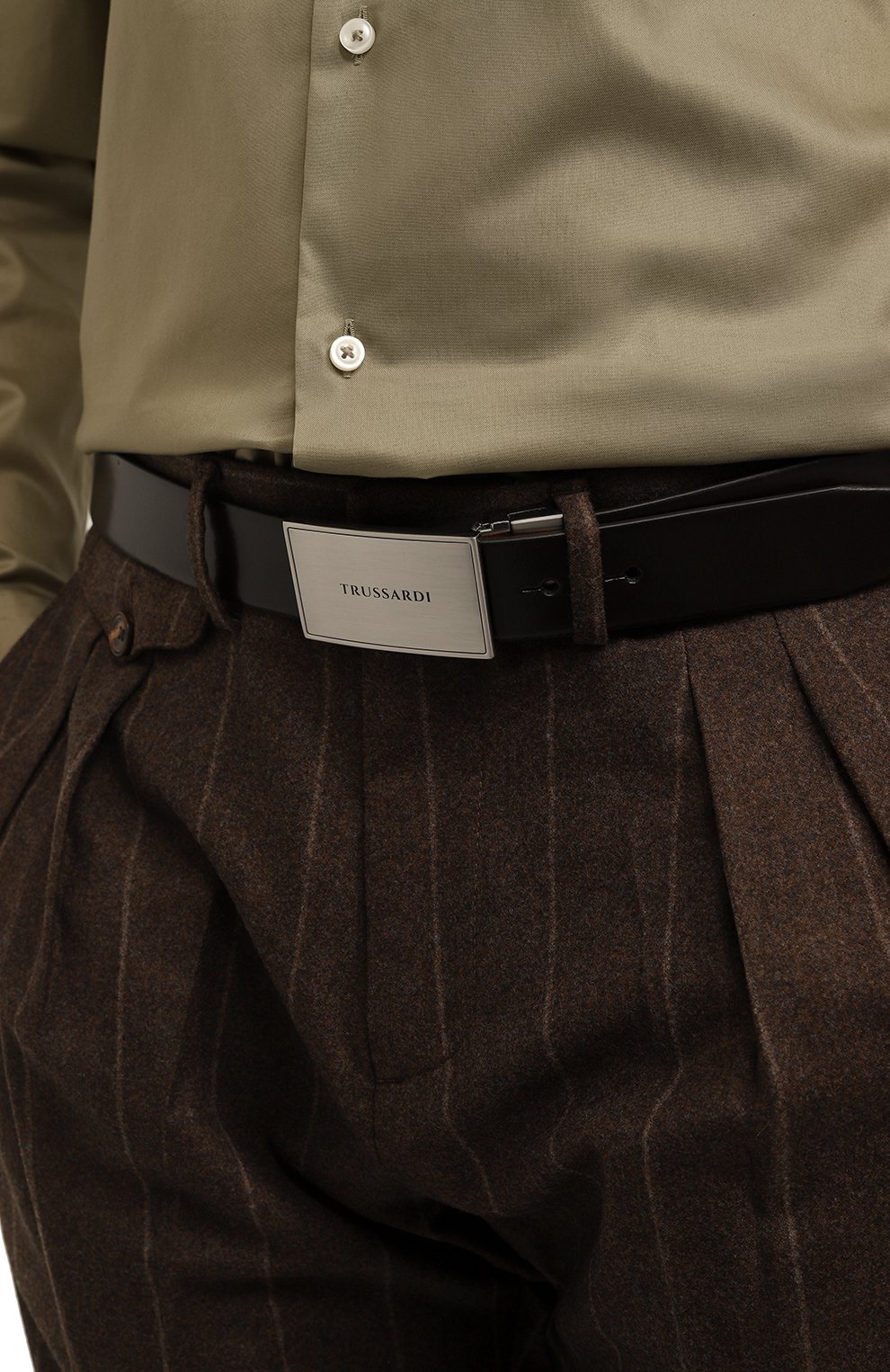 Двусторонний ремень TRUSSARDI светло-коричневого цвета по цене 7500 руб., арт. 71L00190-9Y099999, фото 2 Двусторонний ремень TRUSSARDI, арт. 71L00190-9Y099999, фото 2