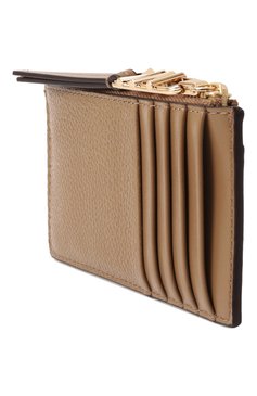 Женский кожаный футляр для кредитных карт MICHAEL MICHAEL KORS бежевого цвета, арт. 32H3G8ED1L | Фото 2 (Нос: Не проставлено; Материал: Натуральная кожа)