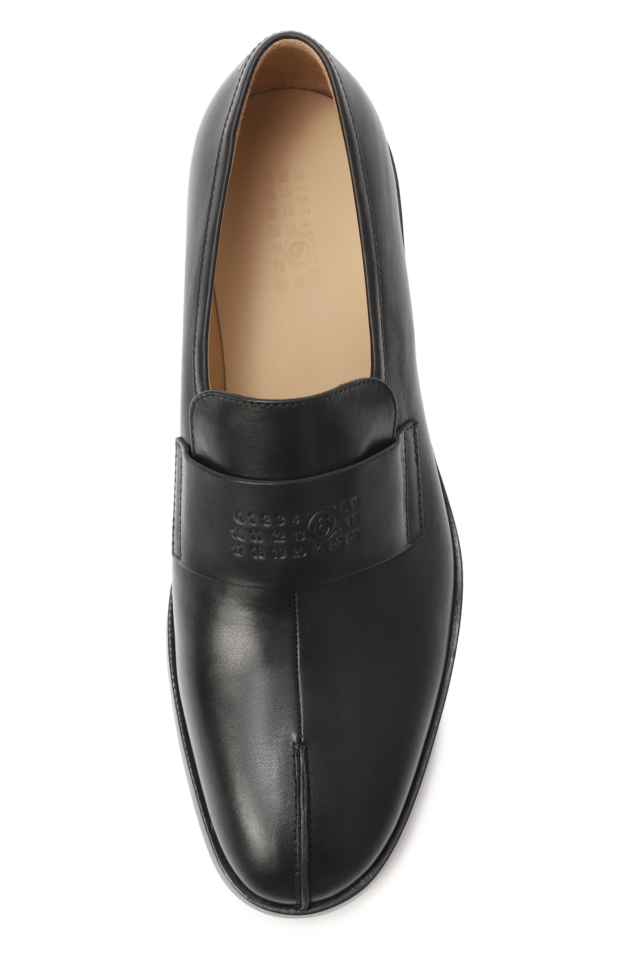 Кожаные лоферы MM6 черного цвета по цене 84700 руб., арт. SH1WR0003/P5000, фото 6 Кожаные лоферы MM6, арт. SH1WR0003/P5000, фото 6