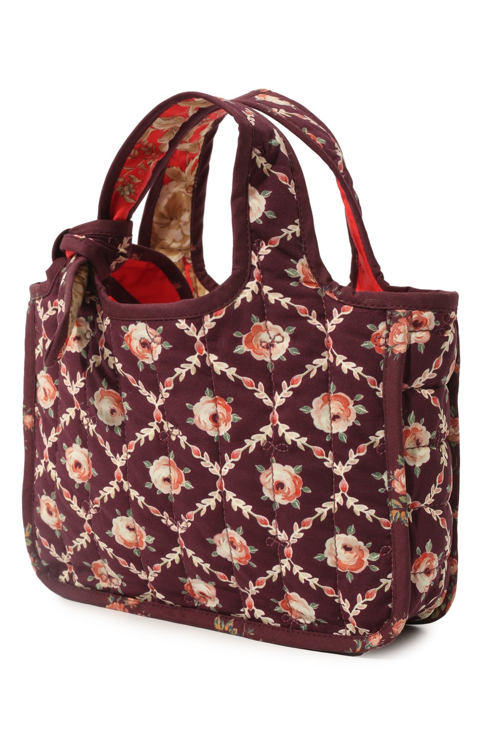 Текстильный шопер ULYANA SERGEENKO бордового цвета по цене 22000 руб., арт. BRS002KD21P (1018б21), фото 2 Текстильный шопер ULYANA SERGEENKO, арт. BRS002KD21P (1018б21), фото 2