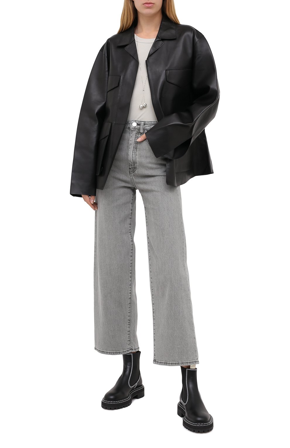 Кожаная куртка TOTEME, арт. AVIGN0N LEATHER JACKET 203-104-702, фото 2