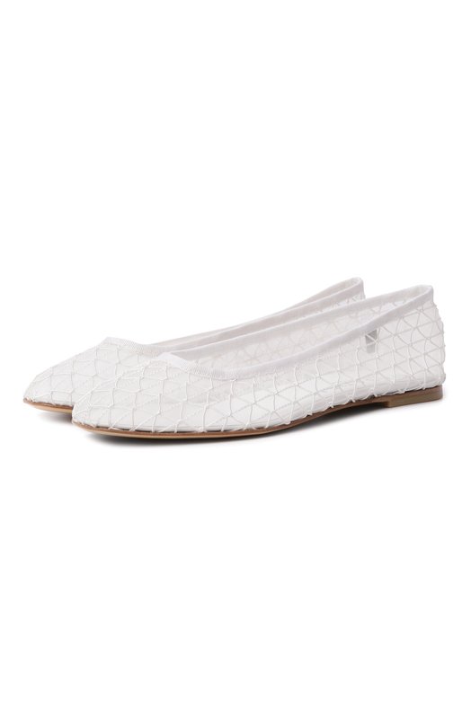Текстильные балетки Casadei 1A309B0101/C2932 Белый 1A309B0101/C2932