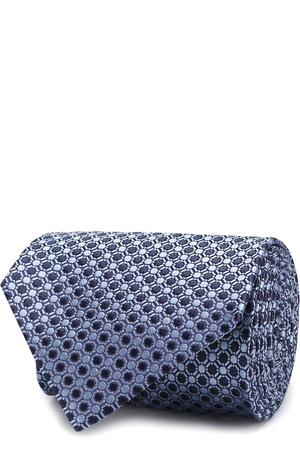 Шелковый галстук с узором ZEGNA синего цвета по цене 18350 руб., арт. Z3D70/1XW, фото 1 Шелковый галстук с узором ZEGNA, арт. Z3D70/1XW, фото 1