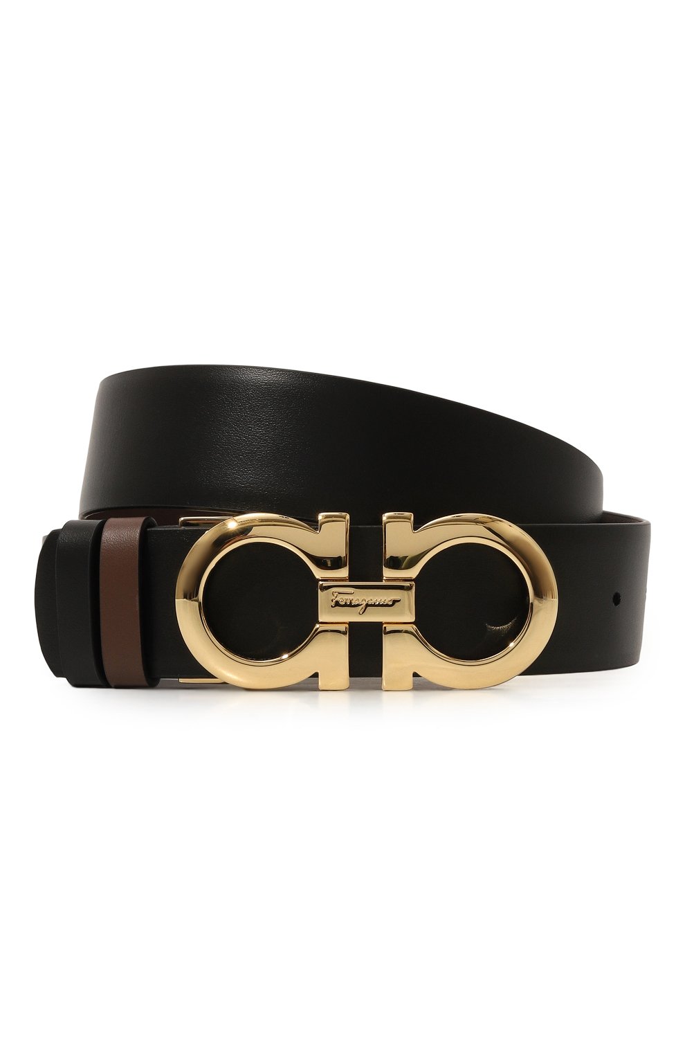 Двусторонний ремень FERRAGAMO коричневого цвета по цене 62400 руб., арт. 23A564/593873, фото 6 Двусторонний ремень FERRAGAMO, арт. 23A564/593873, фото 6