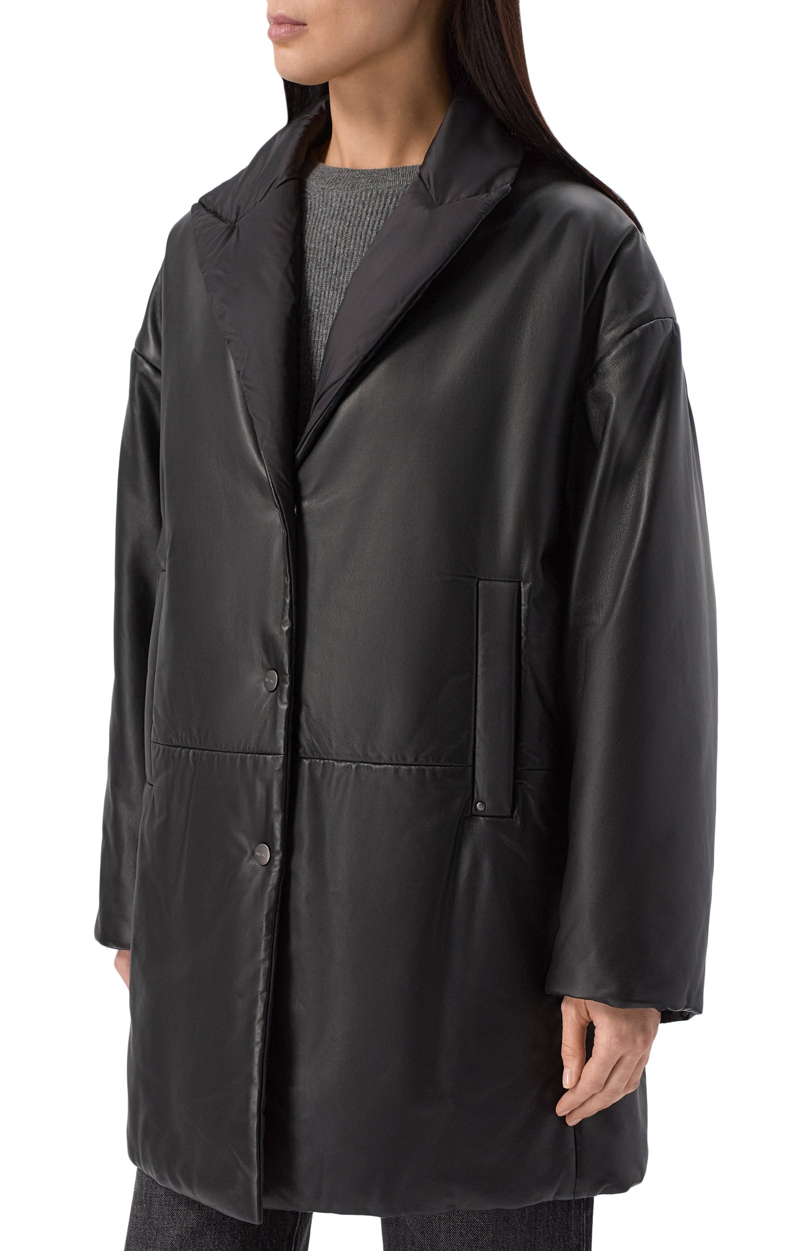 Двусторонняя куртка из кожи FREEAGE, арт. WW25.PJ007.LETH.900, фото 3