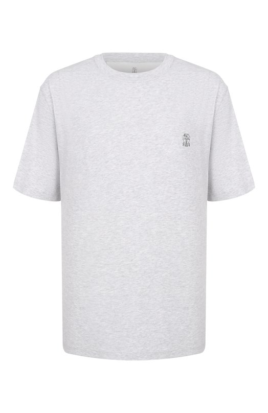 Хлопковая футболка Brunello Cucinelli M0B138440 Серый M0B138440