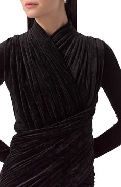 Бархатное платье BALENCIAGA, арт. 725098TKQ22 1000, фото 5