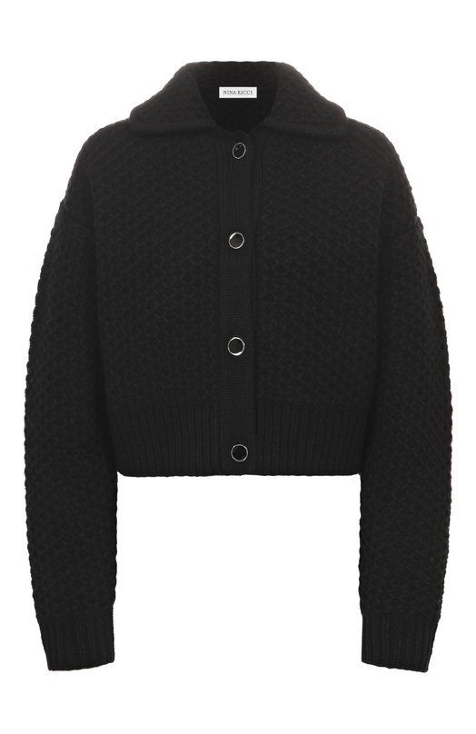 Шерстяной кардиган Nina Ricci 25AMCR010/ML0583 Чёрный 25AMCR010/ML0583