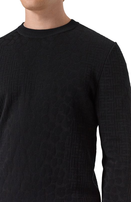 Джемпер из хлопка и вискозы Balmain FH1KD000/KI77 Чёрный  FH1KD000/KI77 Фото 5