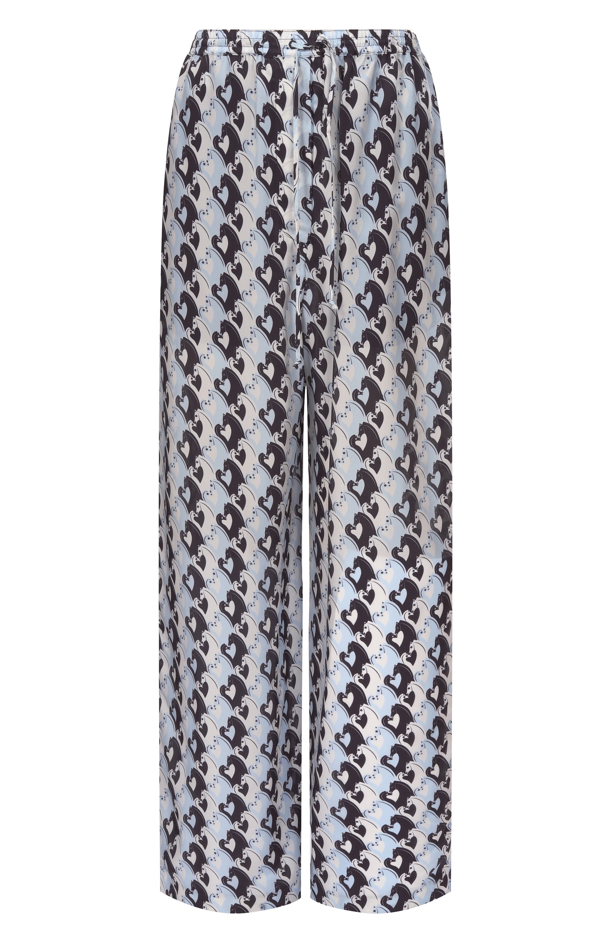 Брюки из вискозы LANVIN голубого цвета по цене 148500 руб., арт. RW-TR0035-6271-P26, фото 1 Брюки из вискозы LANVIN, арт. RW-TR0035-6271-P26, фото 1