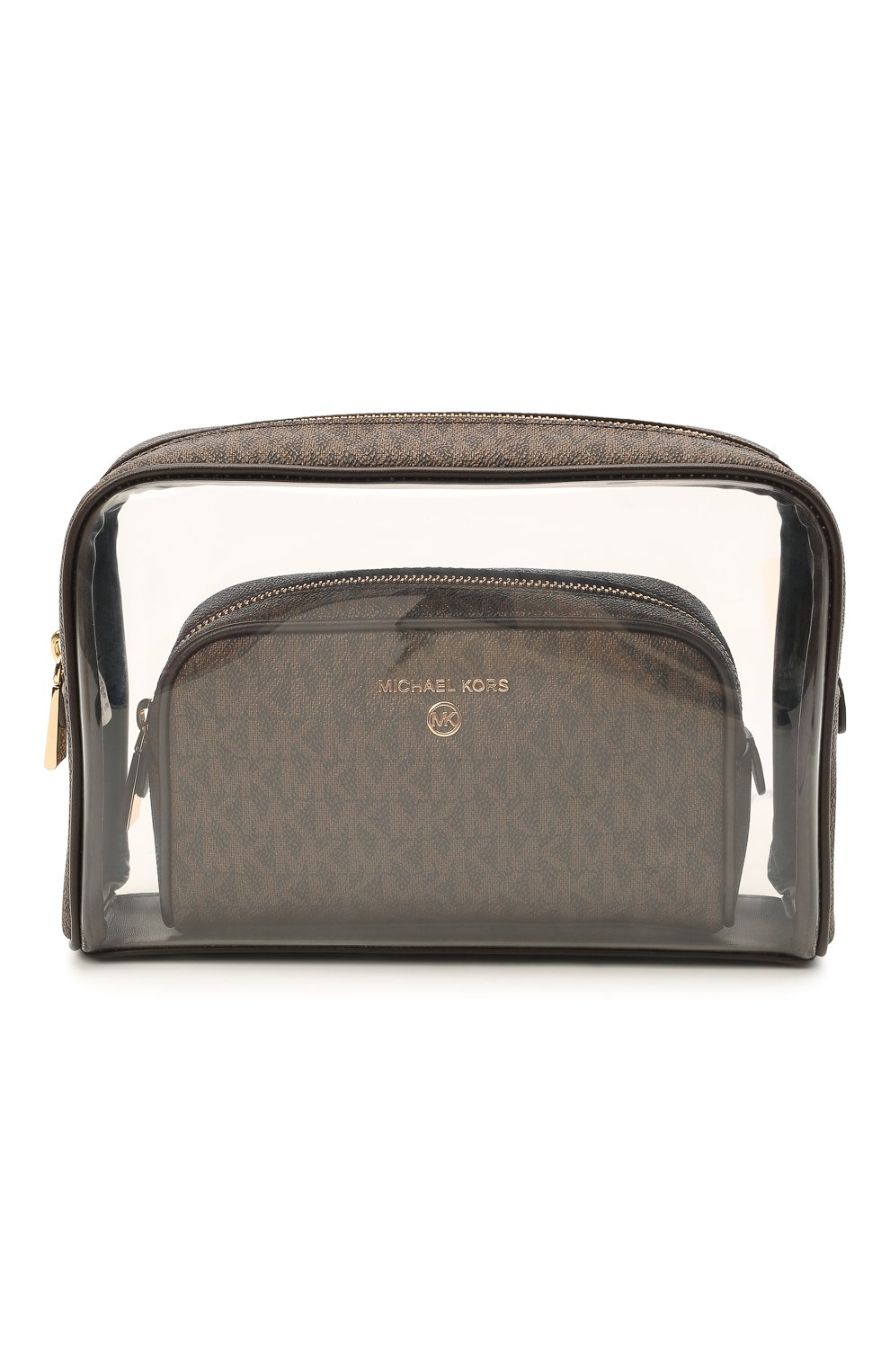 Косметичка MICHAEL MICHAEL KORS коричневого цвета по цене 15750 руб., арт. 34T1GT9T7P, фото 1 Косметичка MICHAEL MICHAEL KORS, арт. 34T1GT9T7P, фото 1