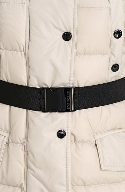 Стеганый пуховик с поясом и меховой отделкой капюшоном MONCLER, арт. C2-093-46877-25-68065, фото 5