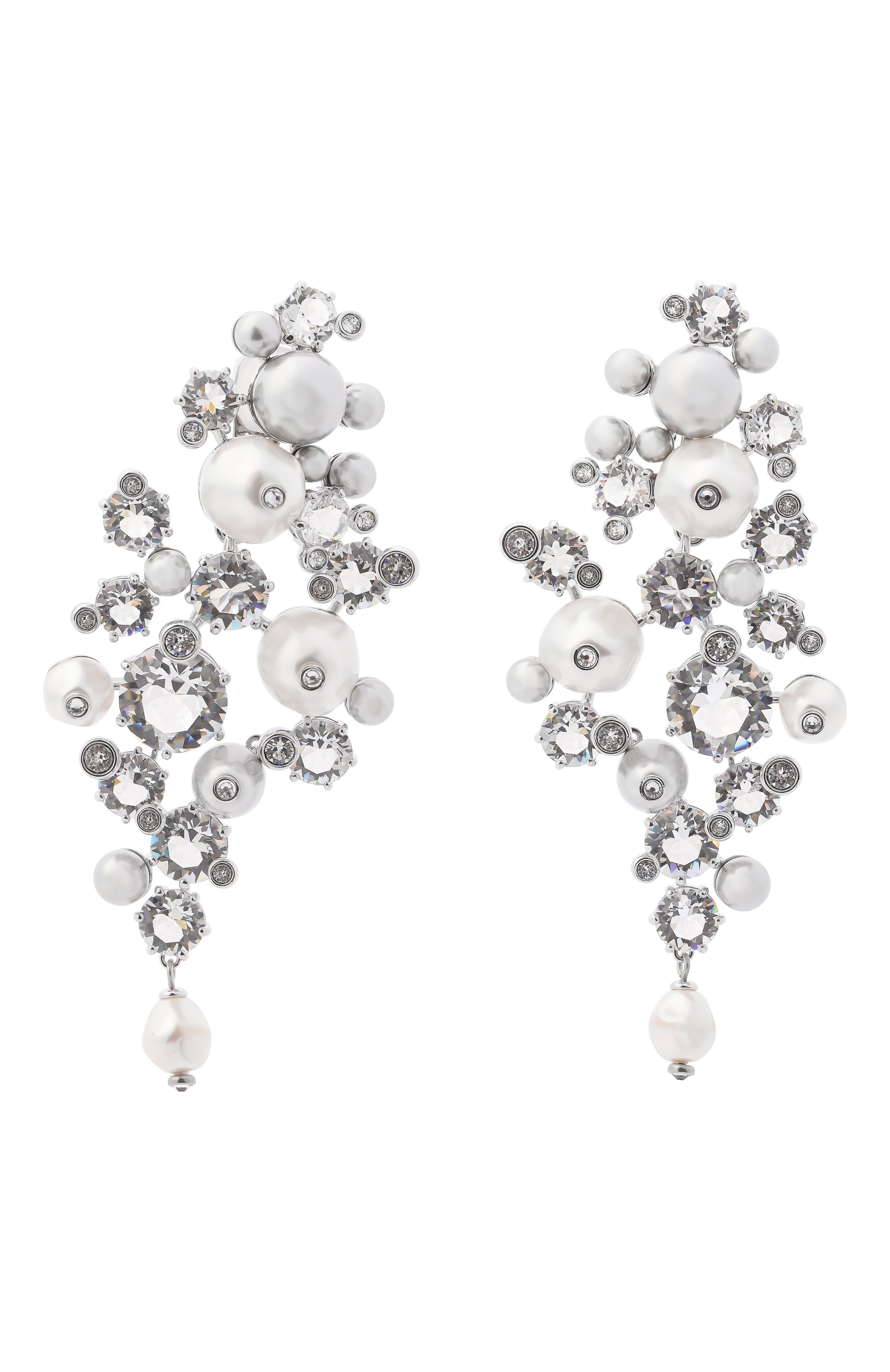 Клипсы constella SWAROVSKI серебряного цвета по цене 43100 руб., арт. 5722498, фото 1 Клипсы constella SWAROVSKI, арт. 5722498, фото 1