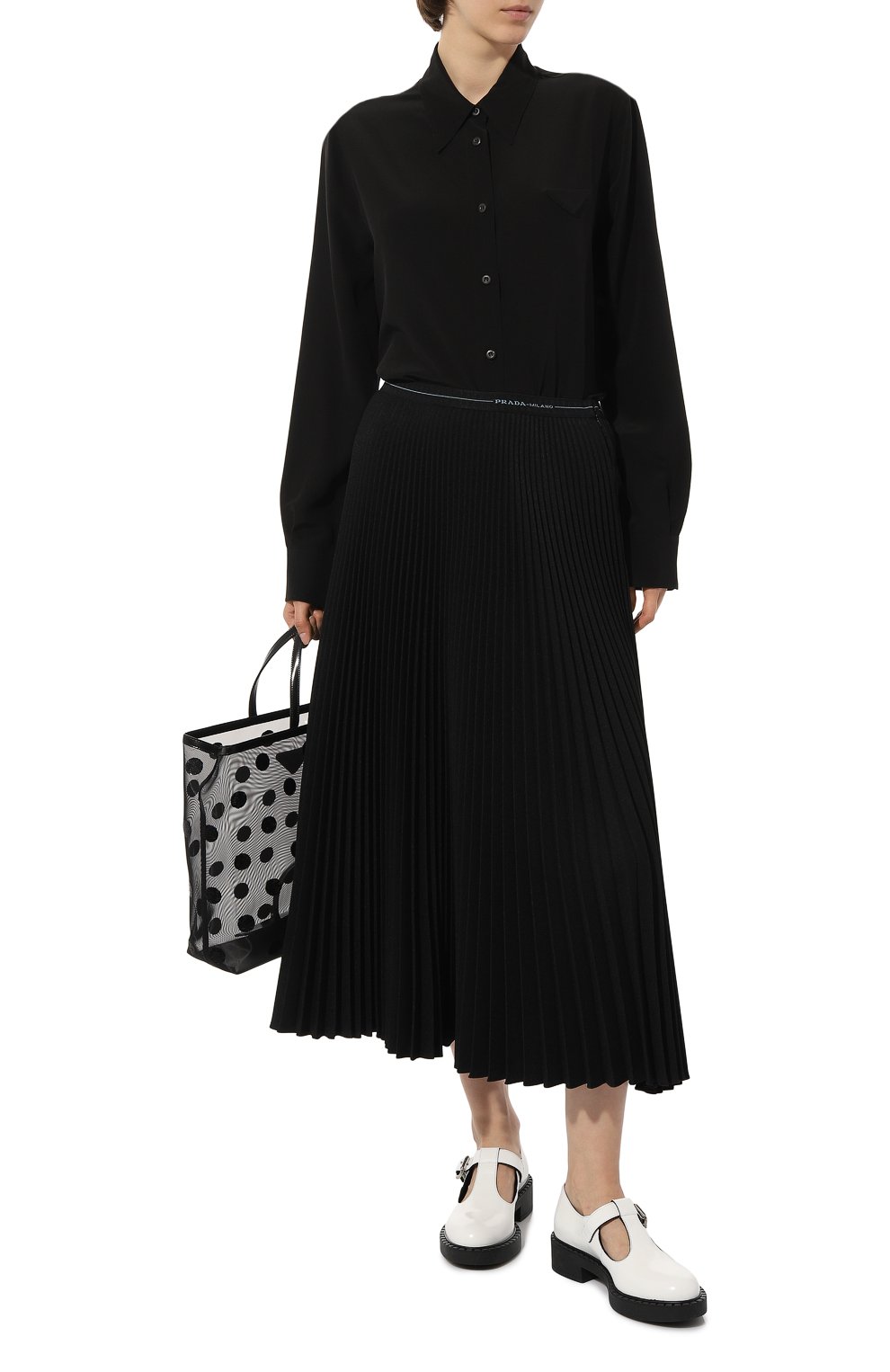 Шелковая рубашка PRADA, арт. P473F-1H51-F0002-221, фото 2