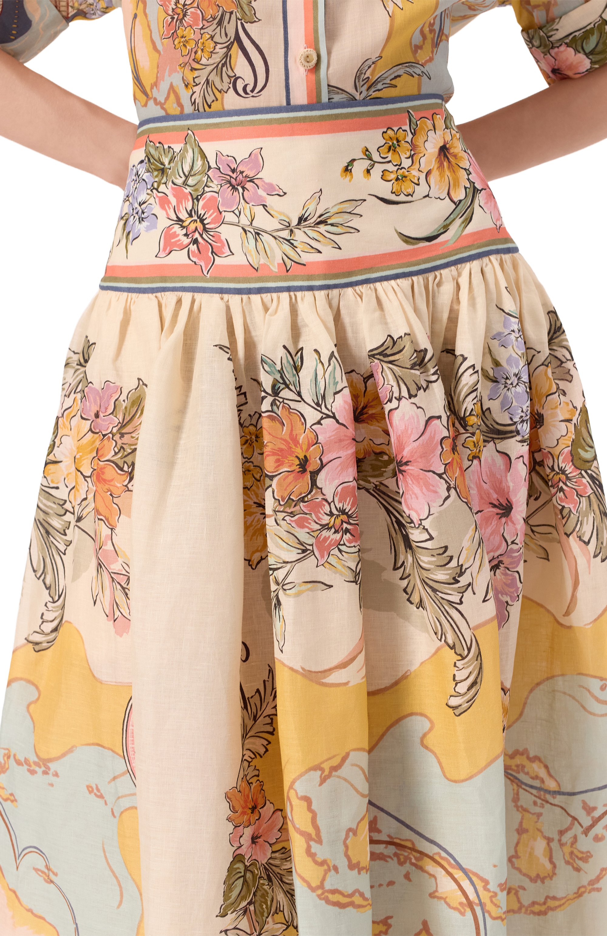 Льняная юбка ZIMMERMANN, арт. 1750SRS253, фото 5