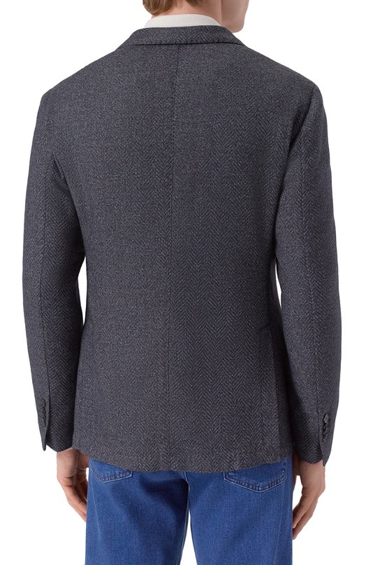 Пиджак из шерсти и хлопка L.B.M. 1911 2887/55515 Серый  2887/55515 Фото 5