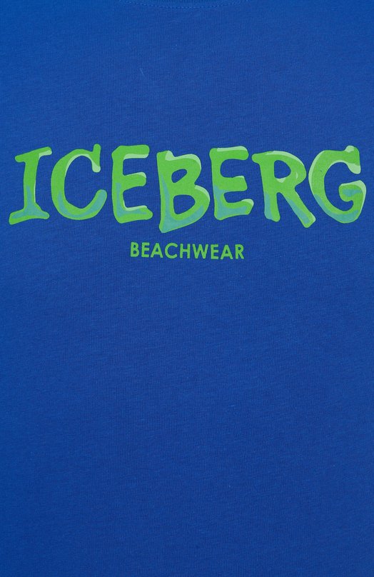 Хлопковая футболка Iceberg ICE25MTS01 Синий  ICE25MTS01 Фото 6