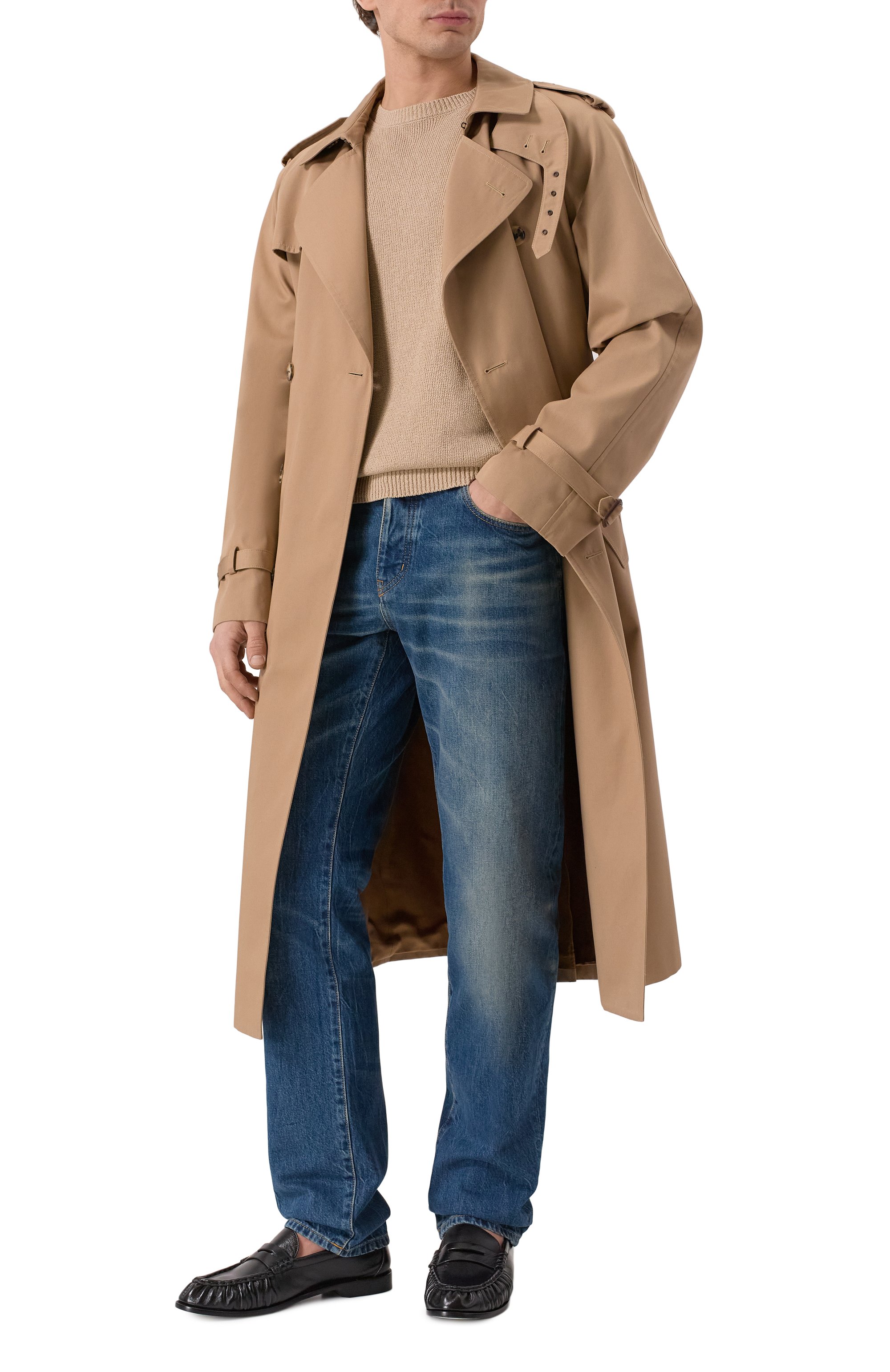 Кожаные пенни-лоферы SAINT LAURENT, арт. 775867/AA00K, фото 2