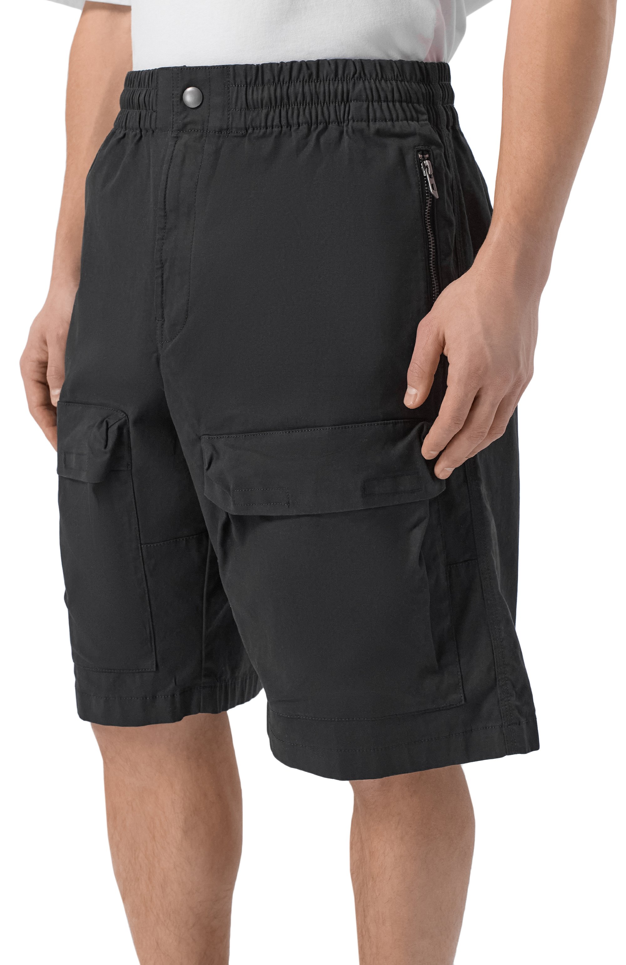 Хлопковые шорты p-beeck DIESEL черного цвета по цене 24100 руб., арт. A21985/0EPCH, фото 3 Хлопковые шорты p-beeck DIESEL, арт. A21985/0EPCH, фото 3