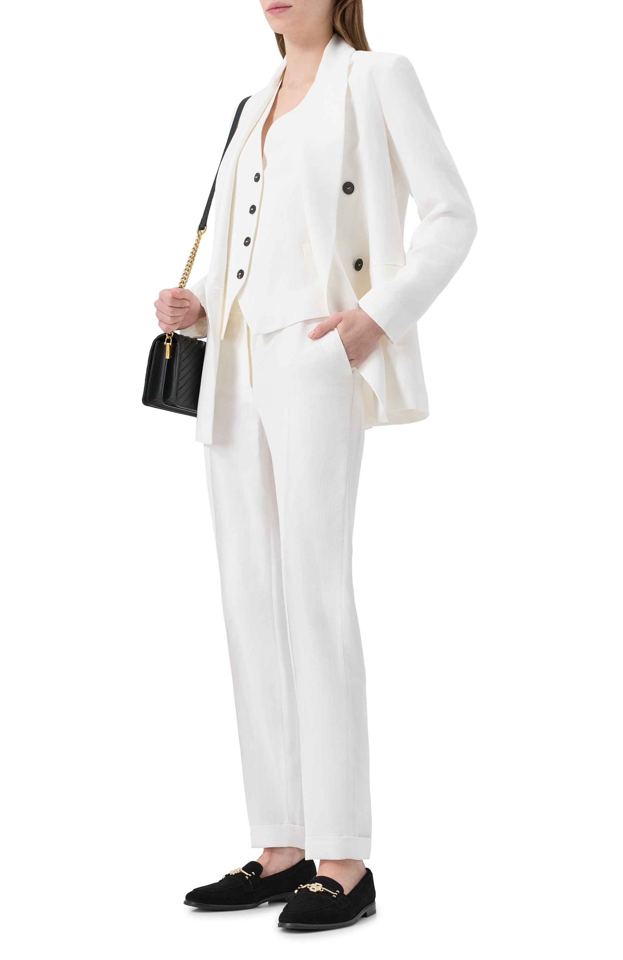 Брюки из вискозы и льна ANTONELLI FIRENZE, арт. M8264N/935, фото 2