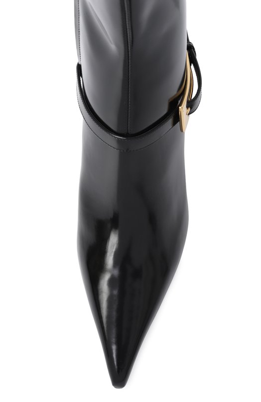 Кожаные ботильоны Hacker Saint Laurent 806645/AAAZY Чёрный  806645/AAAZY Фото 6