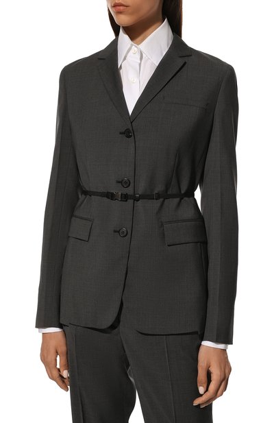 Шерстяной жакет PRADA, арт. P575LH-1XMY-F0480-211, фото 3