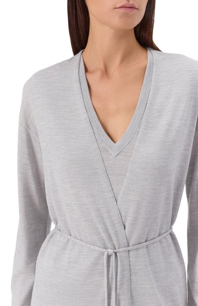 Кардиган из шерсти и шелка 12 STOREEZ серого цвета по цене 24000 руб., арт. 134040, фото 5 Кардиган из шерсти и шелка 12 STOREEZ, арт. 134040, фото 5