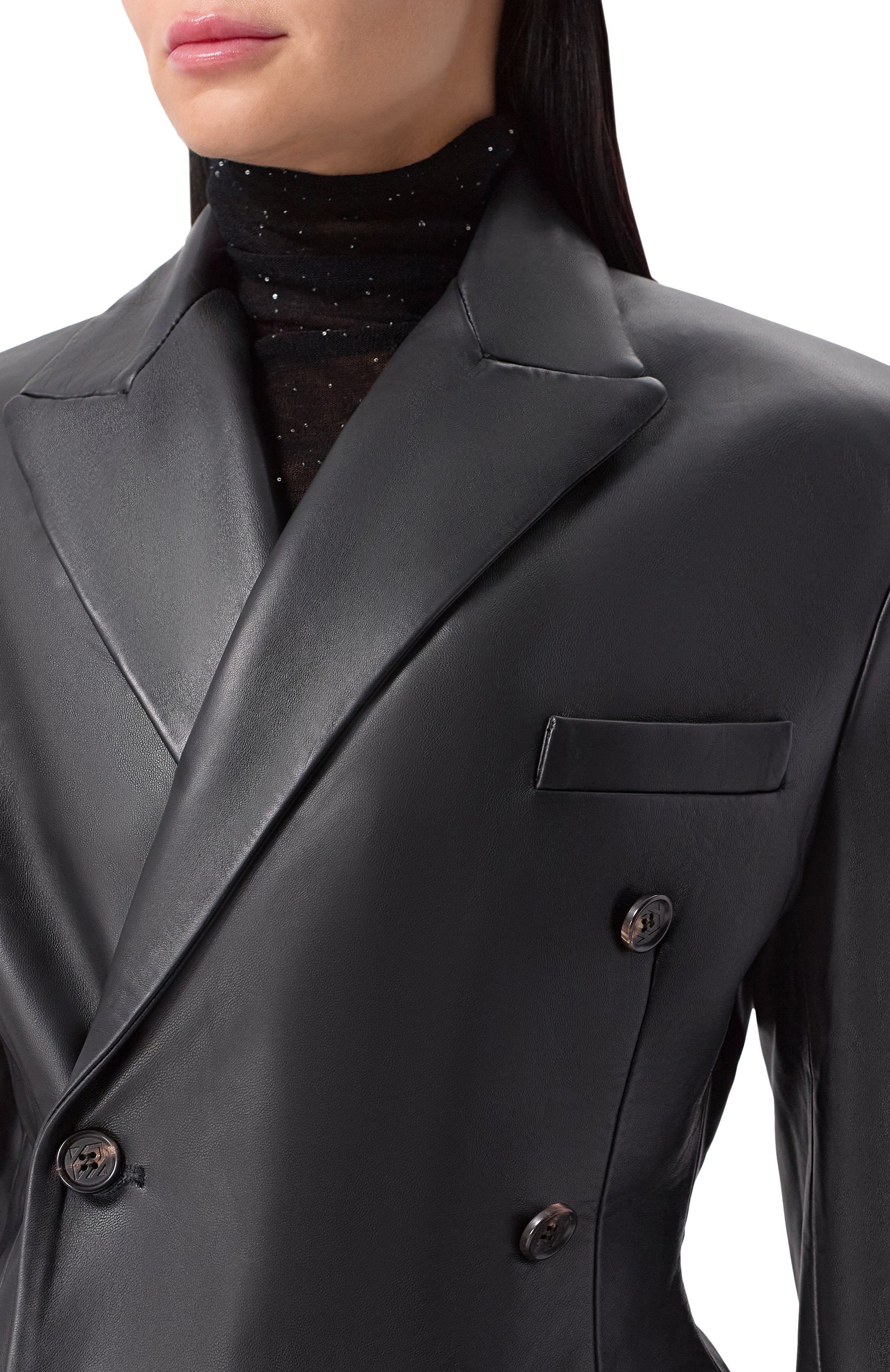 Кожаный жакет GIUSEPPE DI MORABITO, арт. 05FWJA096P 05351, фото 5