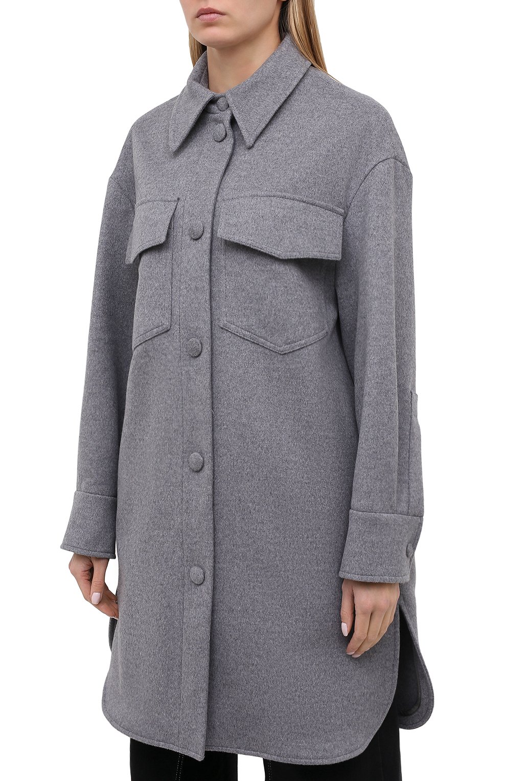 Шерстяное пальто STELLA MCCARTNEY серого цвета по цене 179000 руб., арт. 601217/SPB11, фото 3 Шерстяное пальто STELLA MCCARTNEY, арт. 601217/SPB11, фото 3