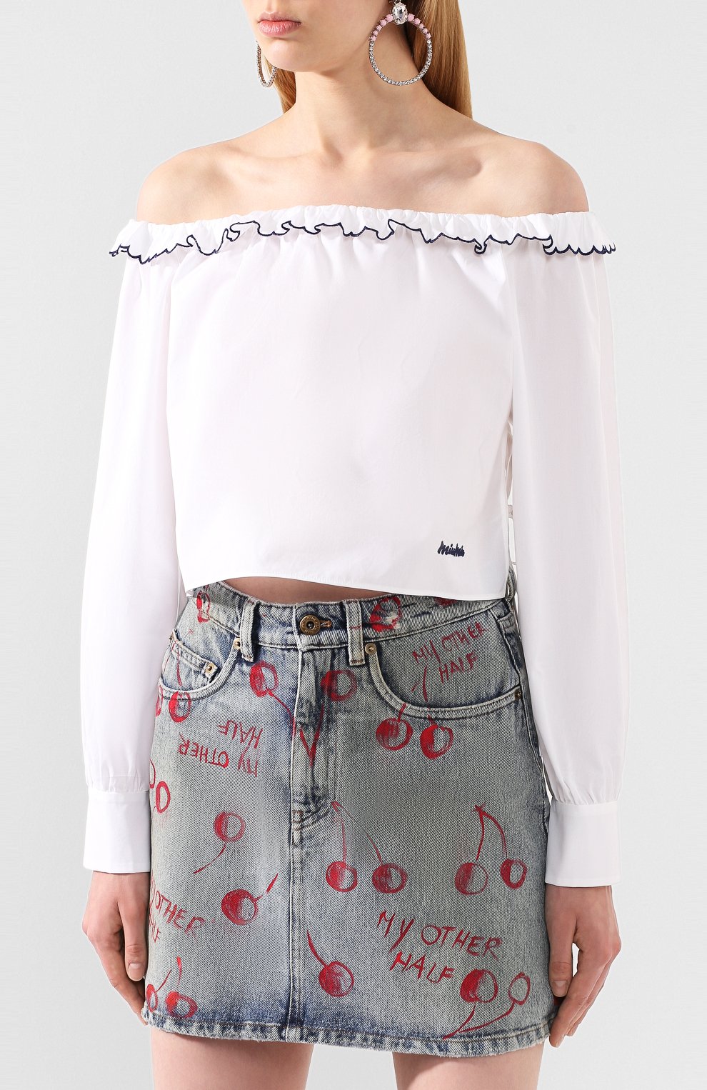 Хлопковый топ MIU MIU, арт. MT1512-SY2-F0009, фото 3