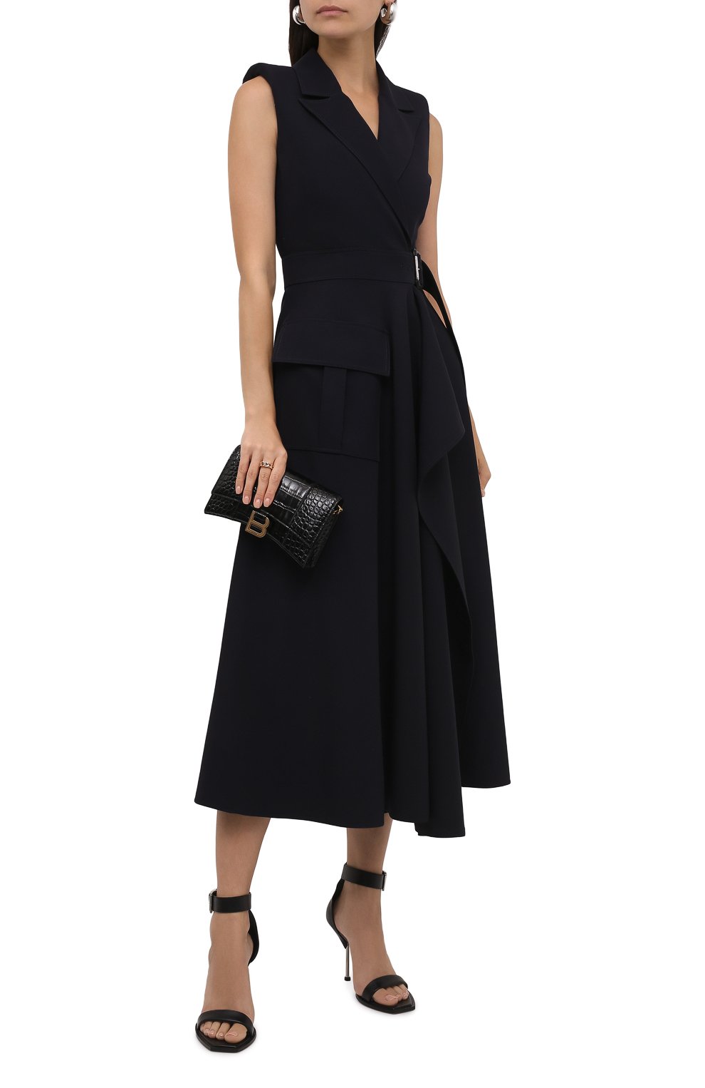 Платье из шерсти и хлопка ALEXANDER MCQUEEN, арт. 666319/QJACF, фото 2