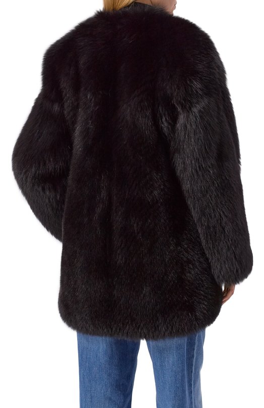 Шуба из лисы Giulia Gurman J3B40 Чёрный  J3B40 Фото 4