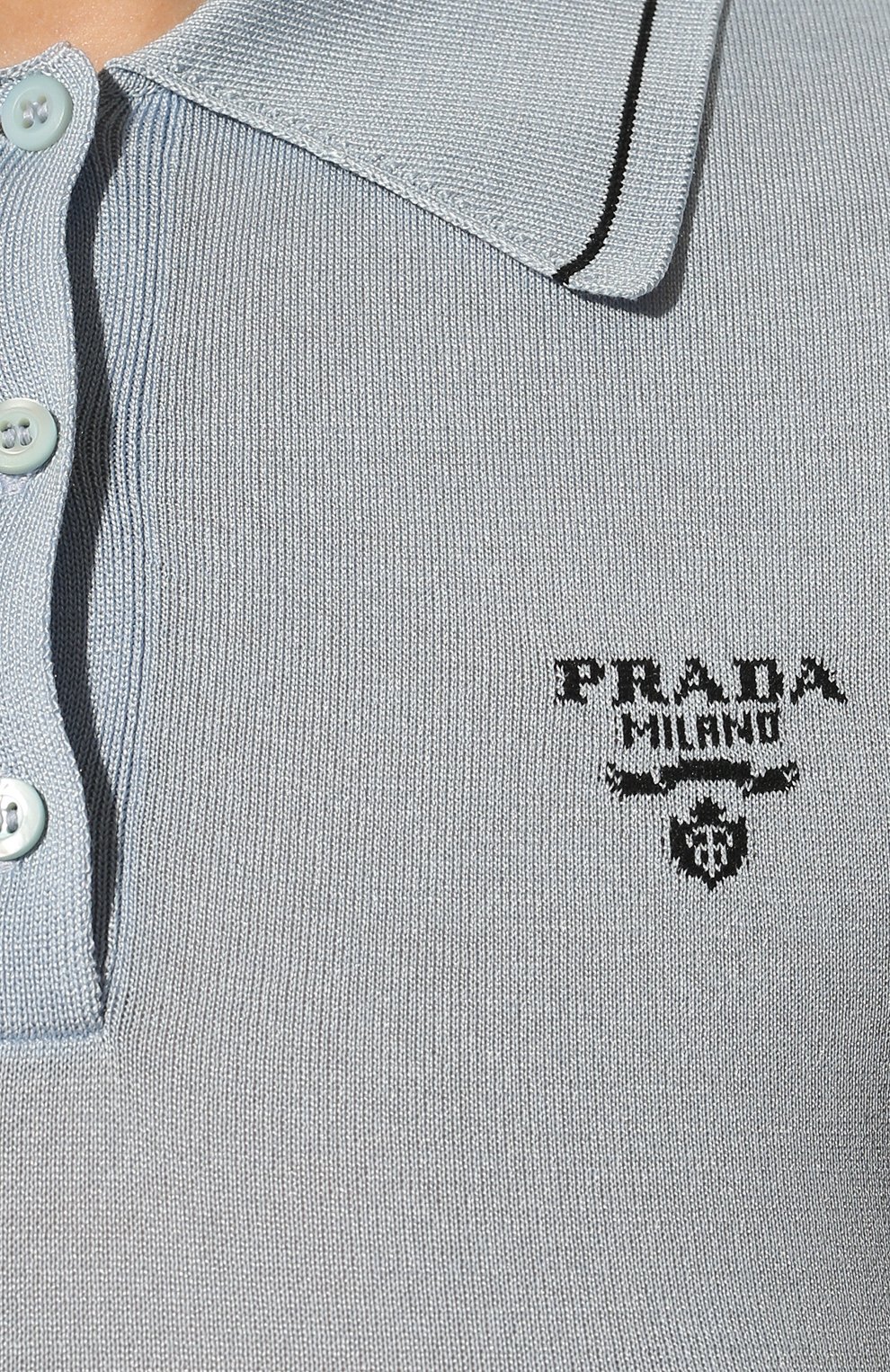 Платье из хлопка и шелка PRADA, арт. P3B06M-10FT-F0M10-201, фото 5
