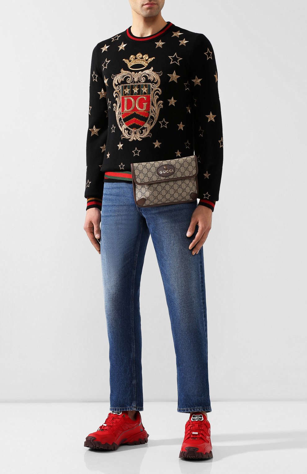 Текстильная поясная сумка gg supreme GUCCI, арт. 493930/9C2VT, фото 2