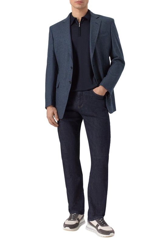 Пиджак из шерсти и кашемира Zilli P2T001M028021009U Синий  P2T001M028021009U Фото 2