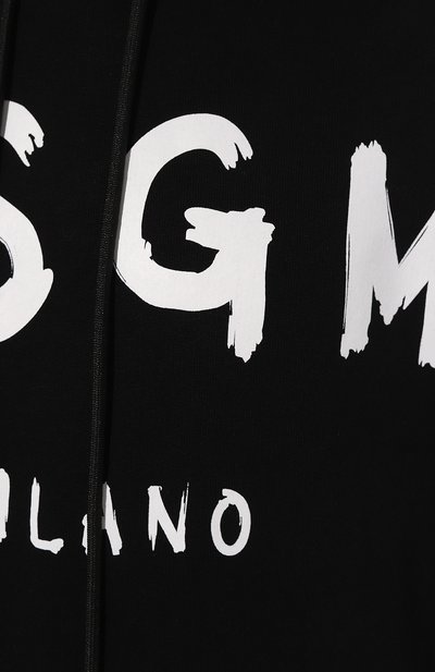 Хлопковое худи MSGM черного цвета по цене 18750 руб., арт. 2000MDM515 200000, фото 5 Хлопковое худи MSGM, арт. 2000MDM515 200000, фото 5