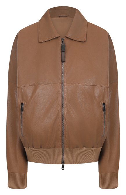 Женский кожаный бомбер BRUNELLO CUCINELLI, арт. MPCKL7472