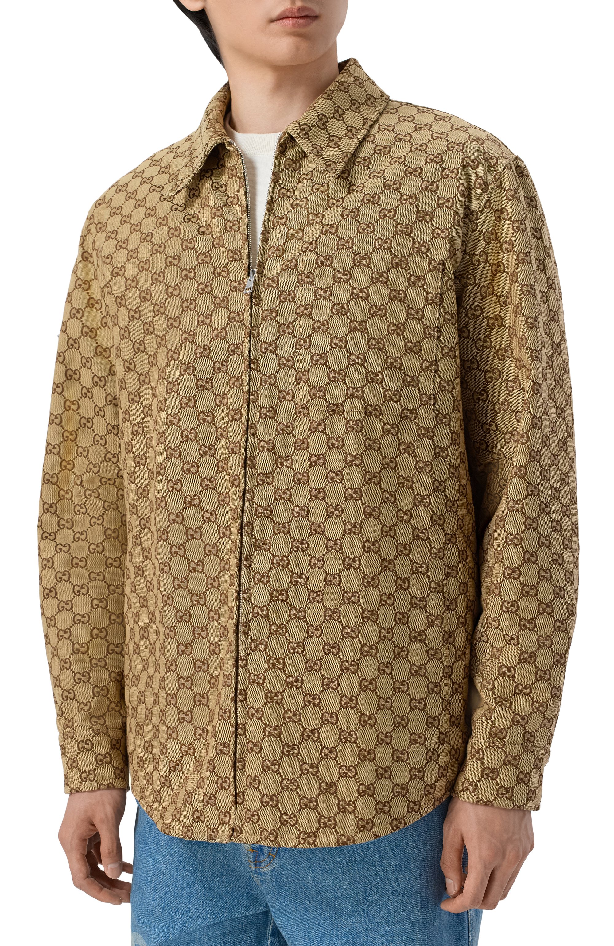Хлопковая куртка-рубашка GUCCI, арт. 794808/ZAF4S, фото 3