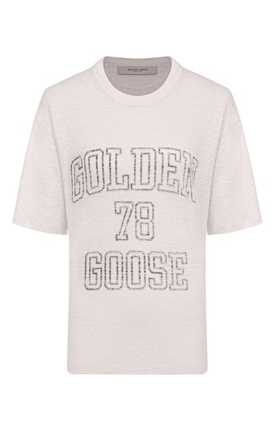 Льняная футболка GOLDEN GOOSE DELUXE BRAND, арт. GWP01874.P001891, фото 1