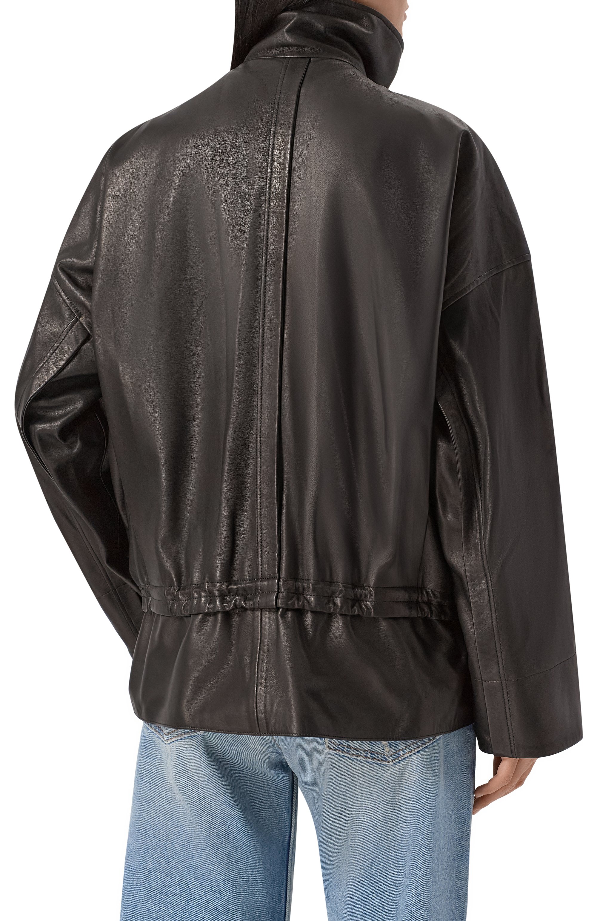 Кожаная куртка PETAR PETROV черного цвета по цене 496500 руб., арт. F25LJ8/NAPPA, фото 4 Кожаная куртка PETAR PETROV, арт. F25LJ8/NAPPA, фото 4