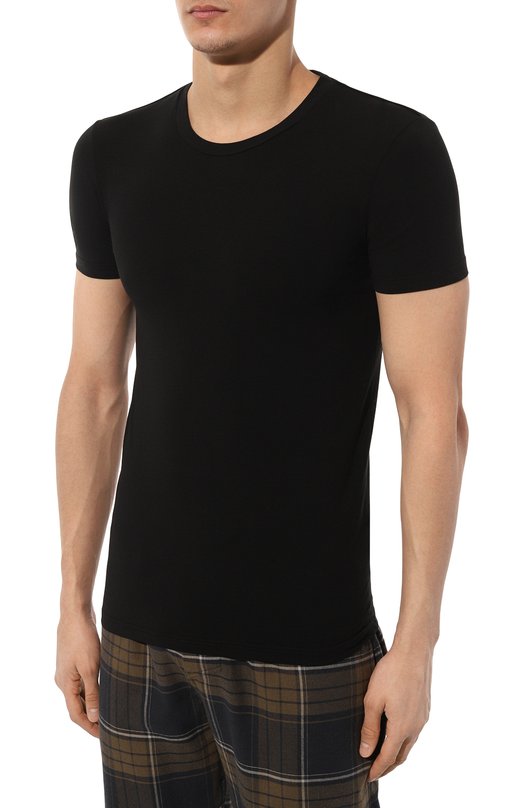 Хлопковая футболка Zegna N2M200090 Чёрный  N2M200090 Фото 3