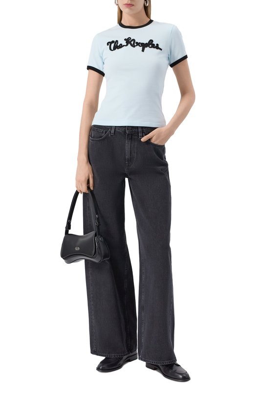 Хлопковая футболка The Kooples FTSC30012K Голубой  FTSC30012K Фото 2