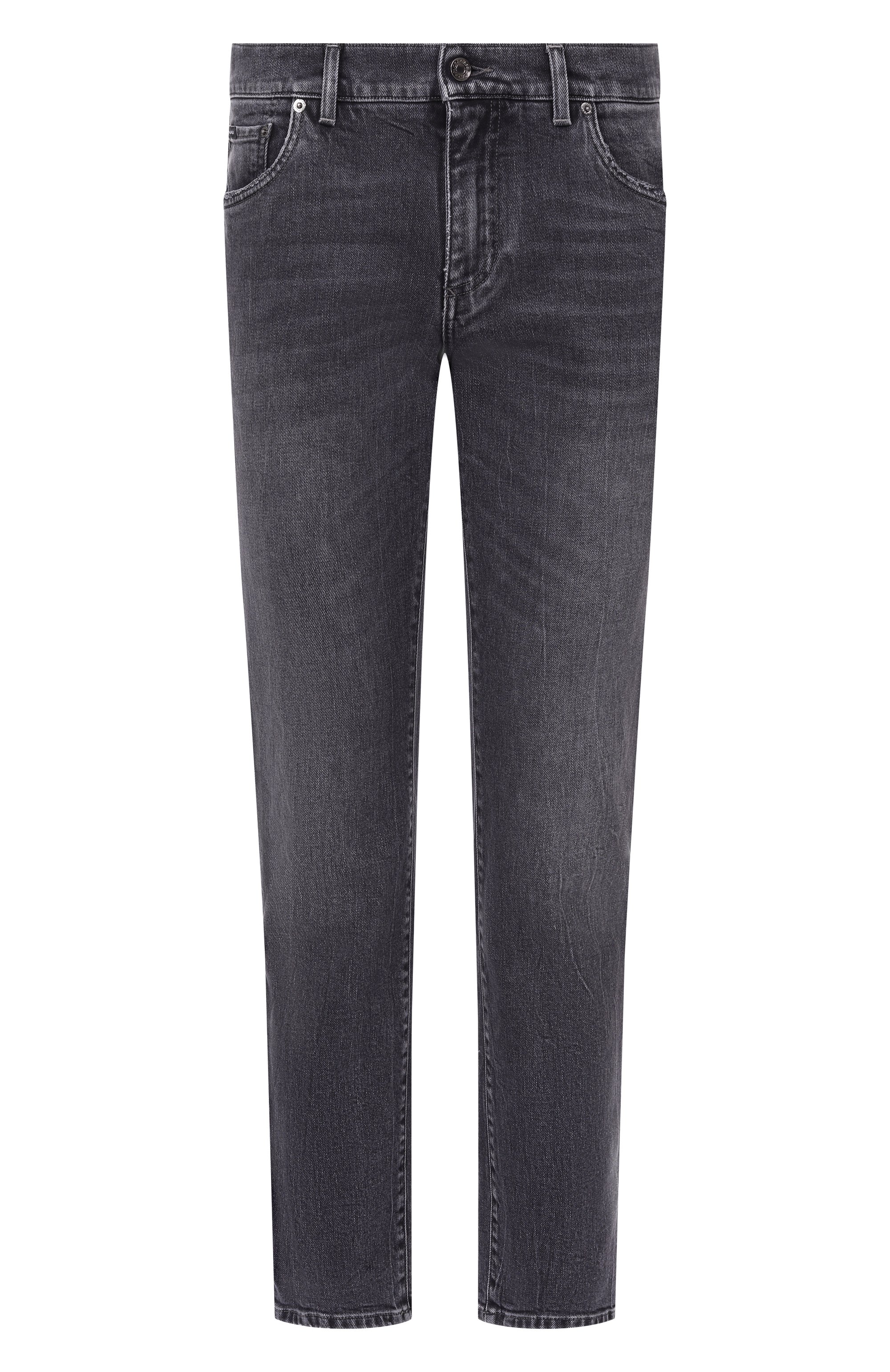 Джинсы slim DOLCE & GABBANA темно-серого цвета по цене 98950 руб., арт. GY07CZ/G80W1, фото 1 Джинсы slim DOLCE & GABBANA, арт. GY07CZ/G80W1, фото 1