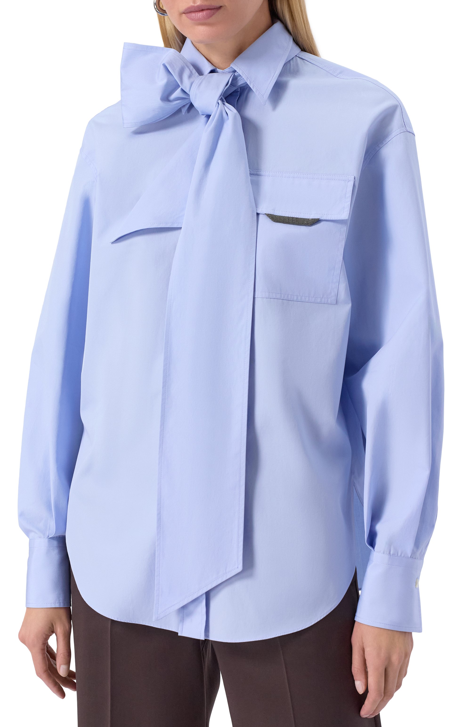 Хлопковая рубашка BRUNELLO CUCINELLI, арт. MP772MY526, фото 3