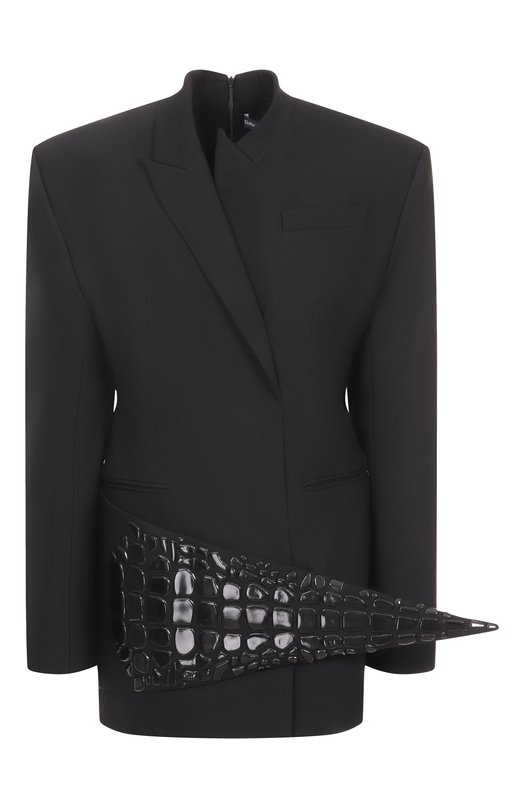 Шерстяное платье David Koma PF25DK40TJDA EXCLUSIVE Чёрный PF25DK40TJDA EXCLUSIVE