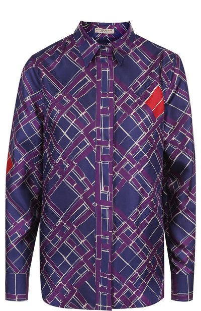 Шелковая блуза с принтом BOTTEGA VENETA, арт. 521927/VERH0, фото 1