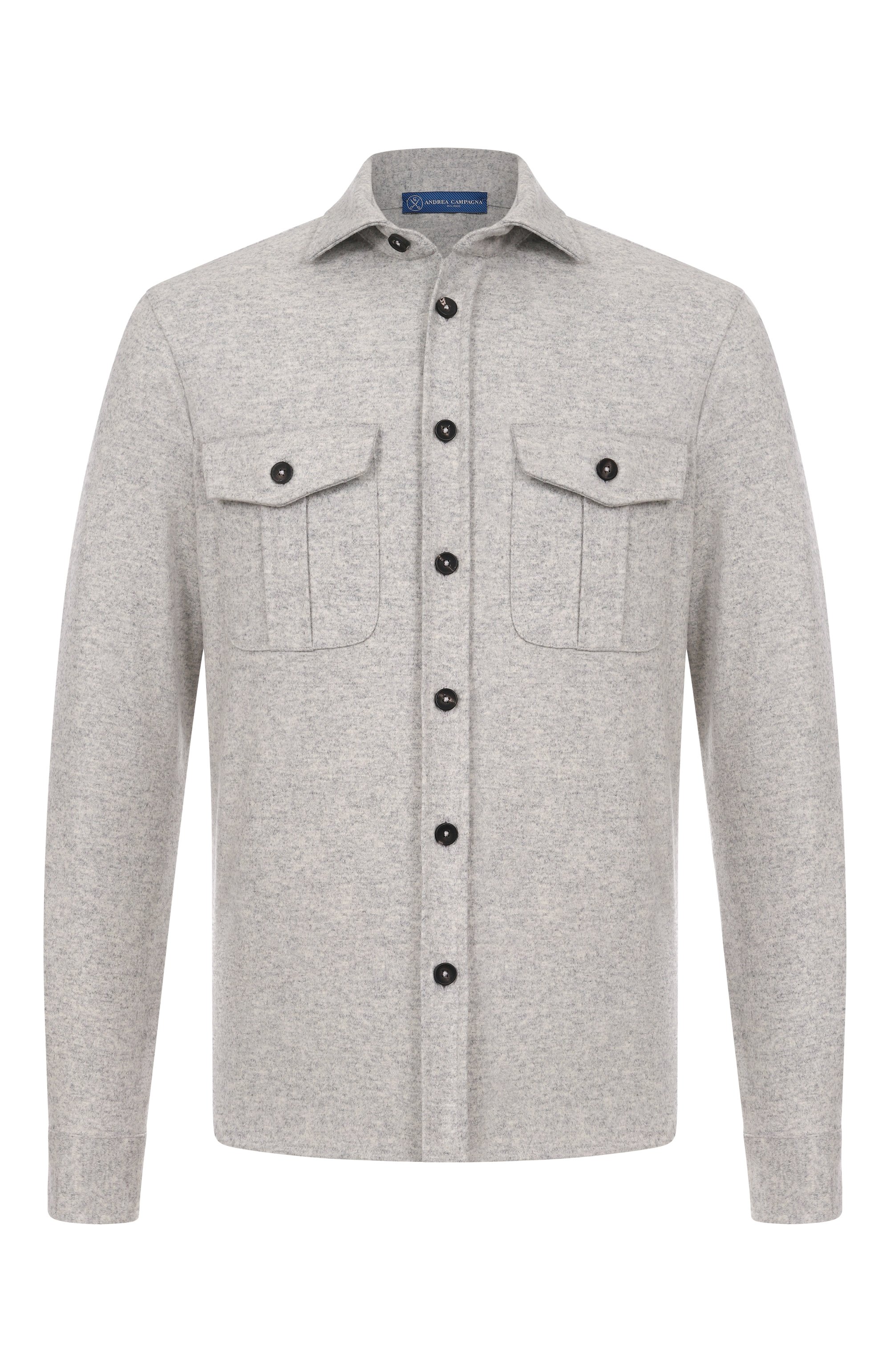 Рубашка из шерсти и кашемира ANDREA CAMPAGNA, арт. CAMLMIL/WCFELT, фото 1