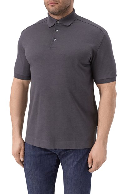 Поло из хлопка и шелка ZEGNA, арт. F786/UF341A9, фото 3