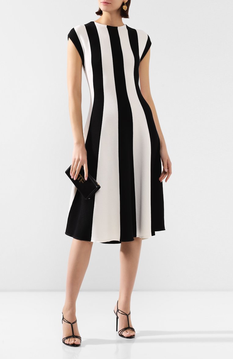 Платье из смеси шелка и хлопка OSCAR DE LA RENTA, арт. 20SN123STH, фото 1