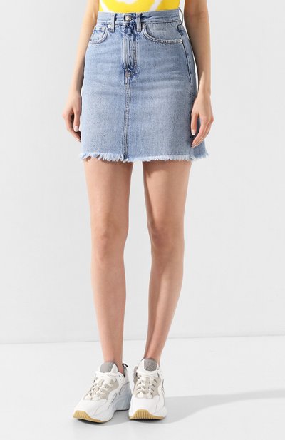 Джинсовая юбка TWO WOMEN IN THE WORLD синего цвета по цене 18650 руб., арт. NICHE/YNG3P, фото 3 Джинсовая юбка TWO WOMEN IN THE WORLD, арт. NICHE/YNG3P, фото 3